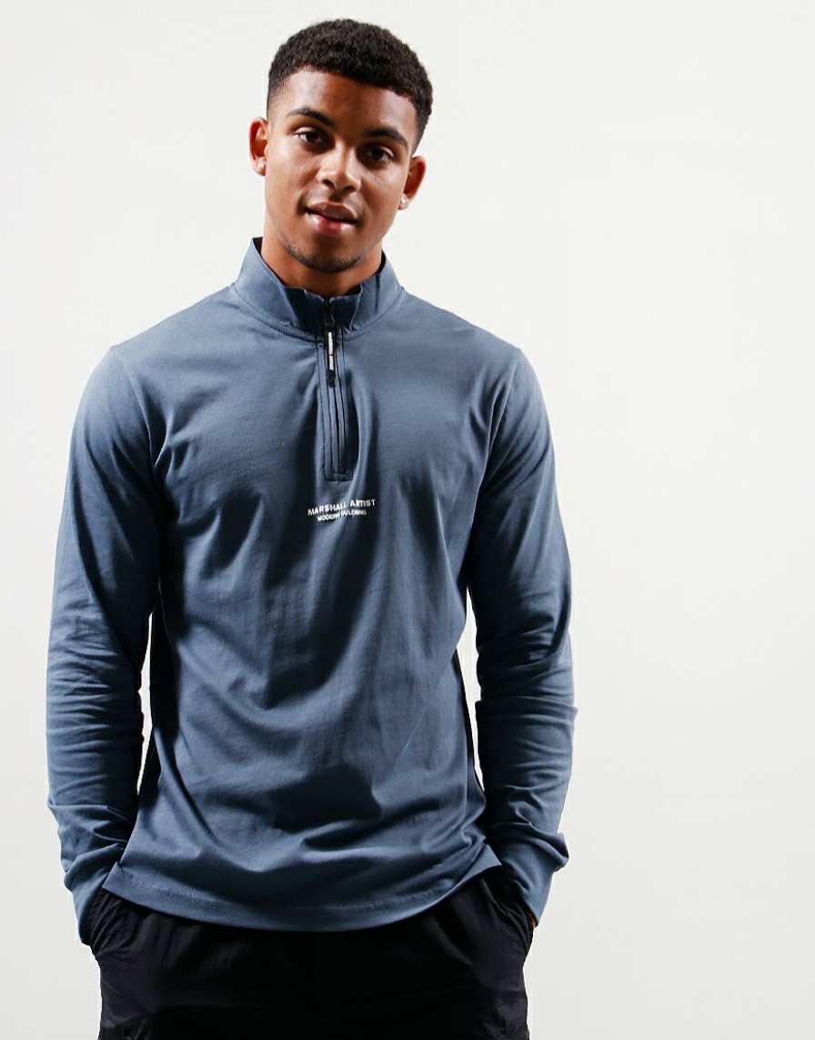 Sweats Marshall Artist | Injection Funnel Neck Sweat // Slate Blue