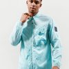 Overshirts Marshall Artist | Krinkle Nylon Pocket Overshirt // Cyan