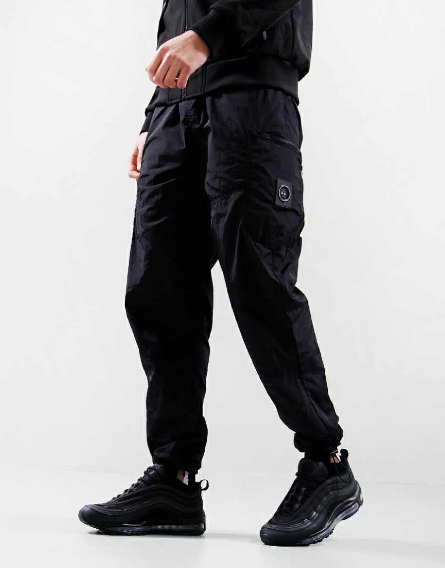 Joggers & Cargos Marshall Artist | Krinkle Nylon Cargo Pants // Black