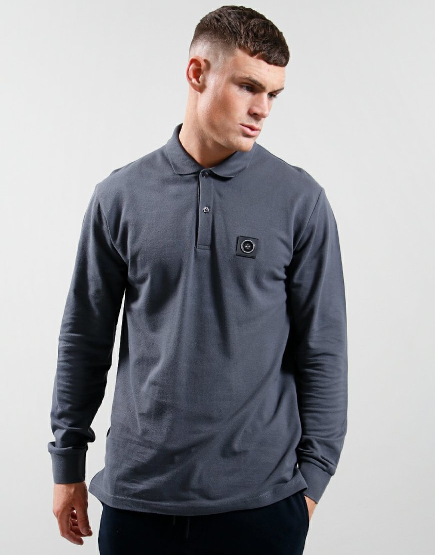 Polo Shirts Marshall Artist | Long Sleeve Siren Polo Shirt // Graphite