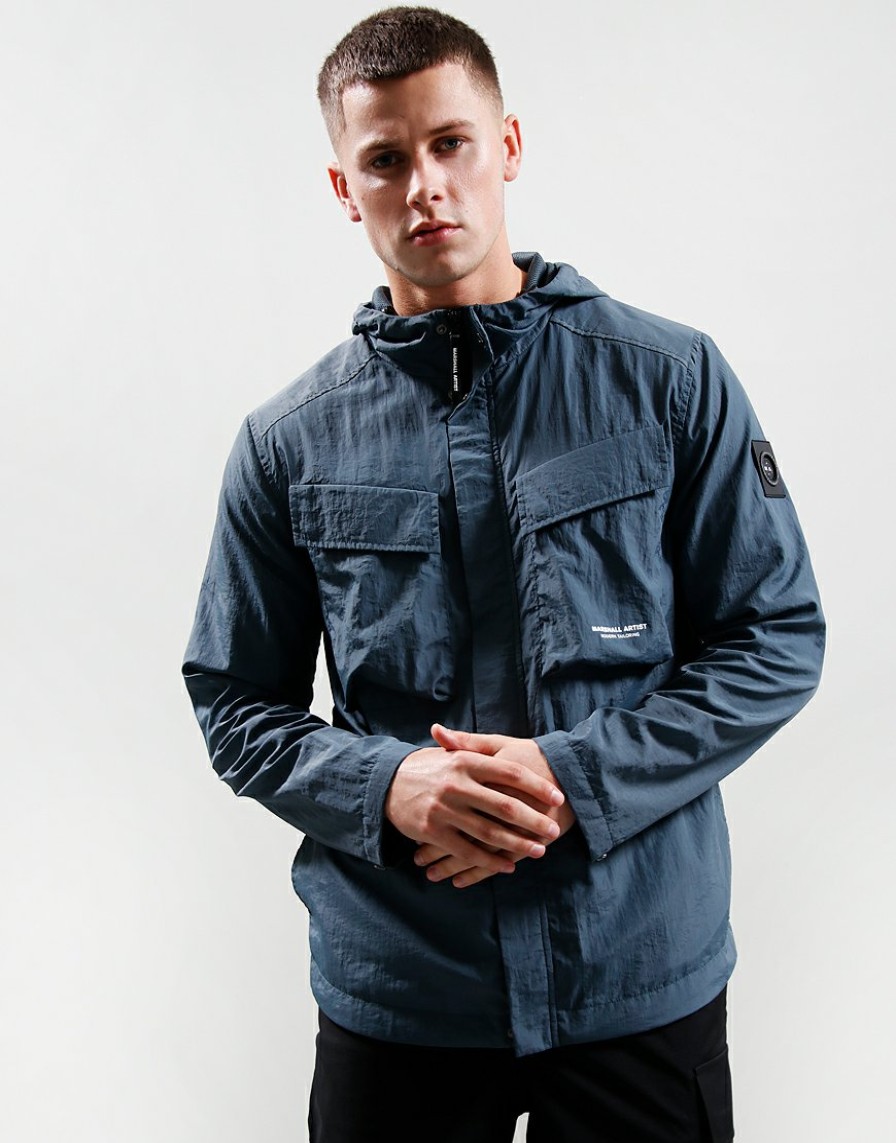 Jackets Marshall Artist | Nylite Overshirt // Slate Blue