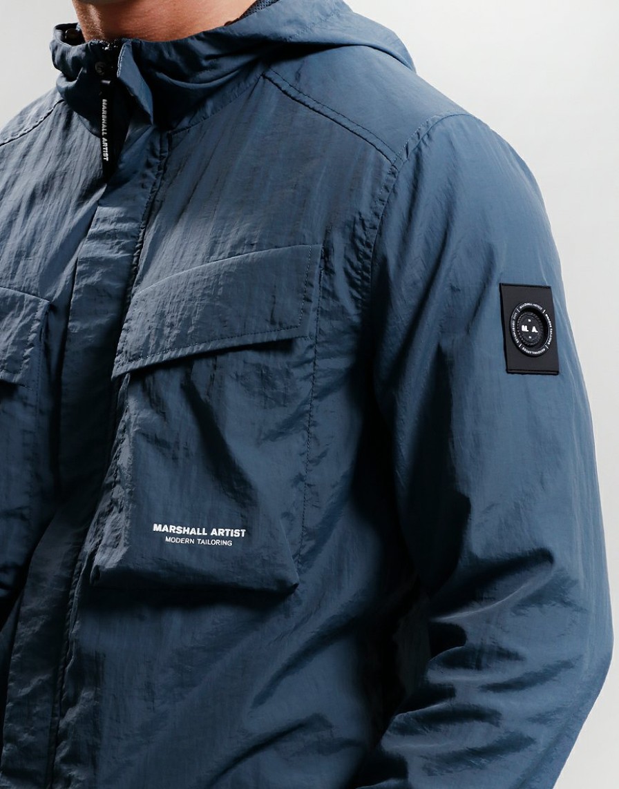 Jackets Marshall Artist | Nylite Overshirt // Slate Blue