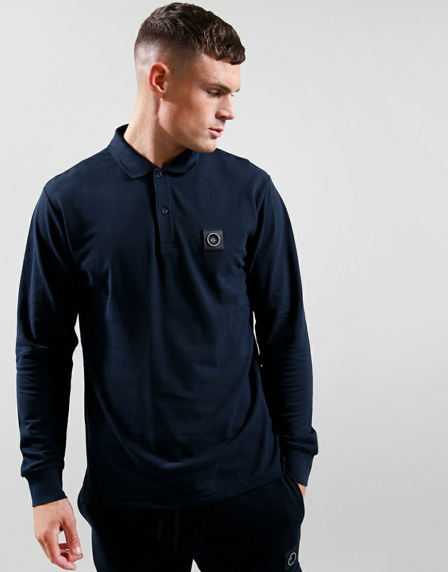 Polo Shirts Marshall Artist | Long Sleeve Siren Polo Shirt // Navy