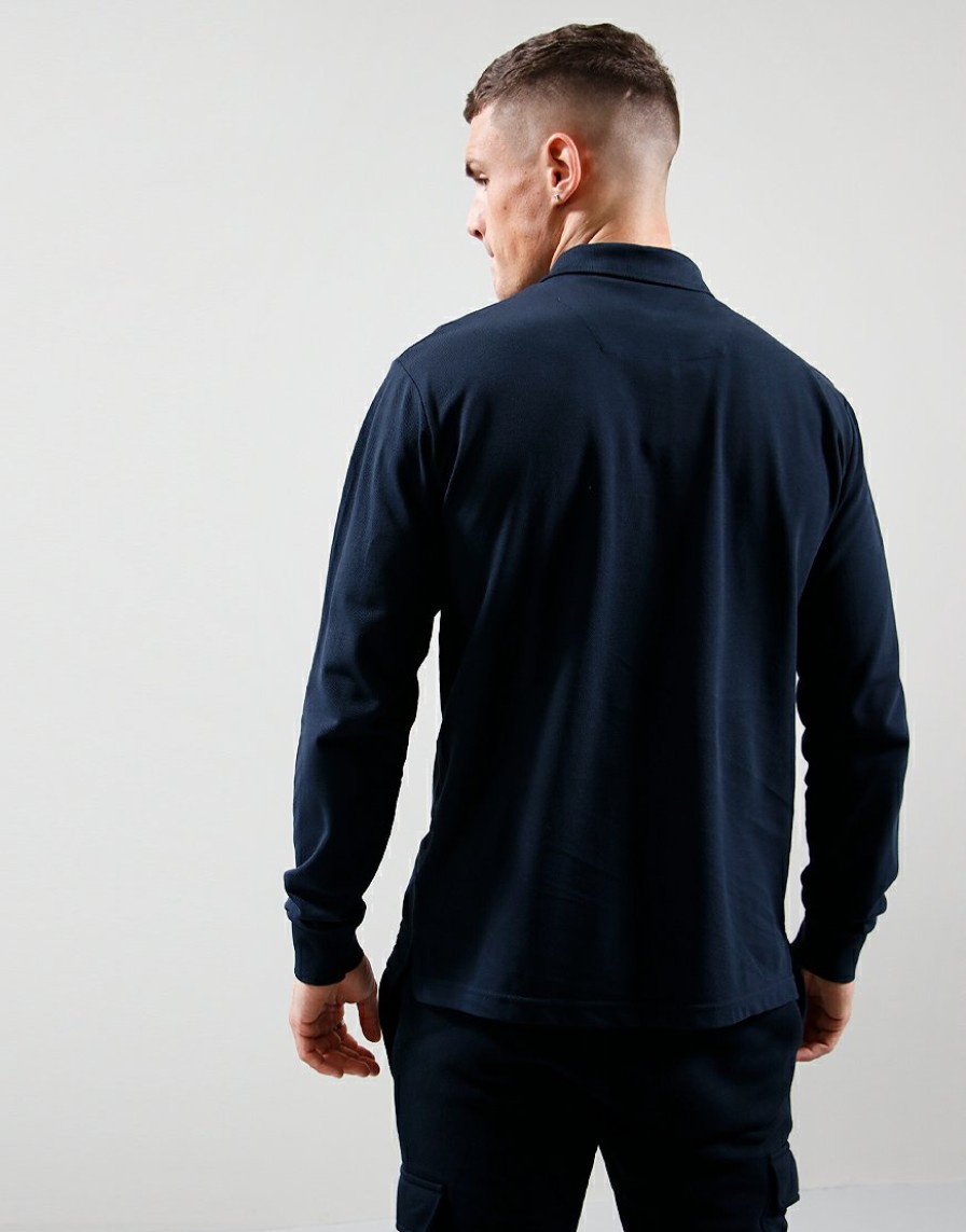 Polo Shirts Marshall Artist | Long Sleeve Siren Polo Shirt // Navy