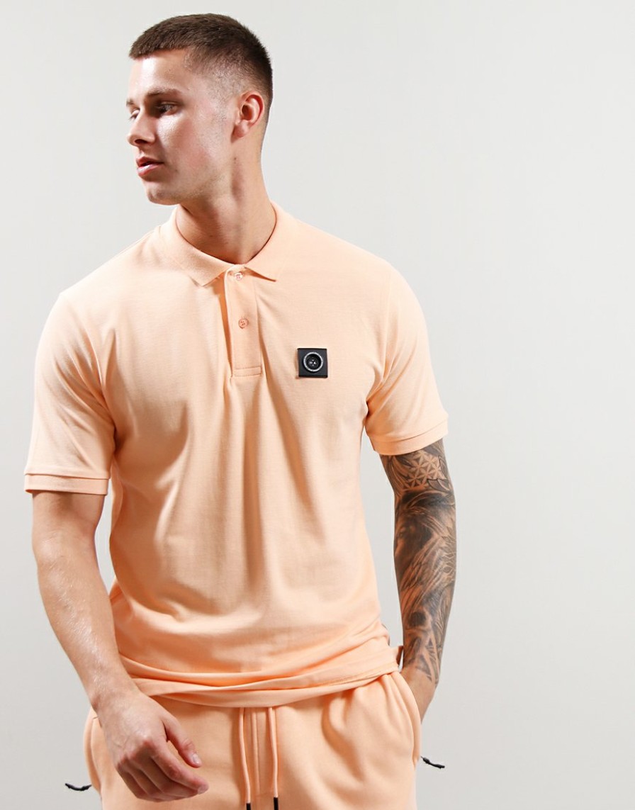 Polo Shirts Marshall Artist | Siren Short Sleeve Polo Shirt // Peach