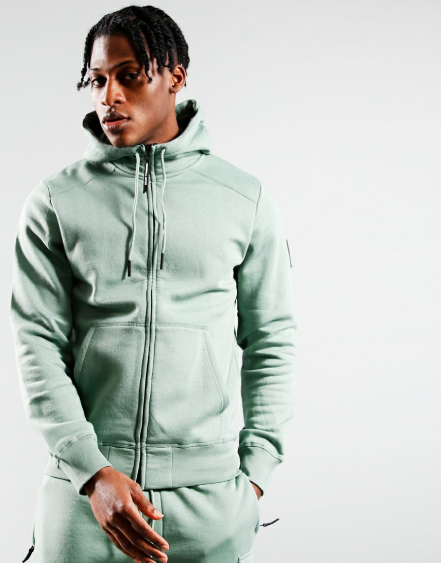 Sweats Marshall Artist | Siren Full Zip Hooded Sweat // Sage