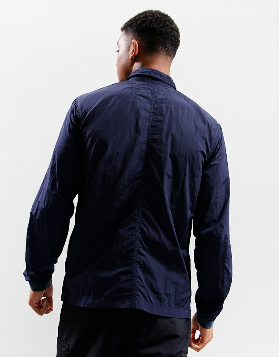 Overshirts Marshall Artist | Krinkle Nylon Pocket Overshirt // Navy