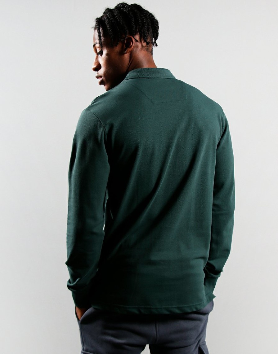 Polo Shirts Marshall Artist | Long Sleeve Siren Polo Shirt // Forest Green