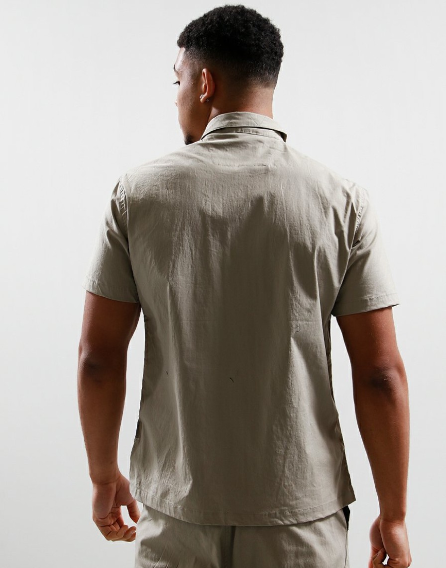 Overshirts Marshall Artist | Gaberdine Short Sleeve Shirt // Clay