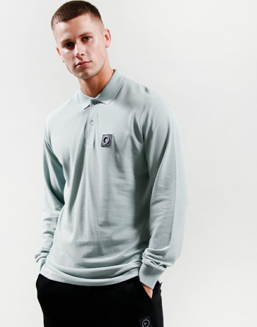 Polo Shirts Marshall Artist | Siren Long Sleeve Polo Shirt // Oxide Green