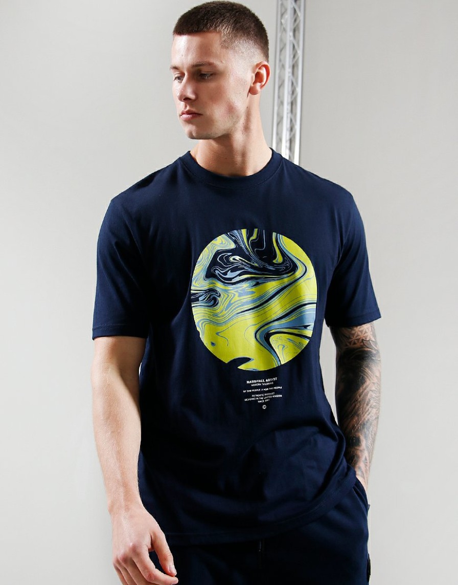 T-Shirts Marshall Artist | Akwa Graphic T-Shirt // Navy