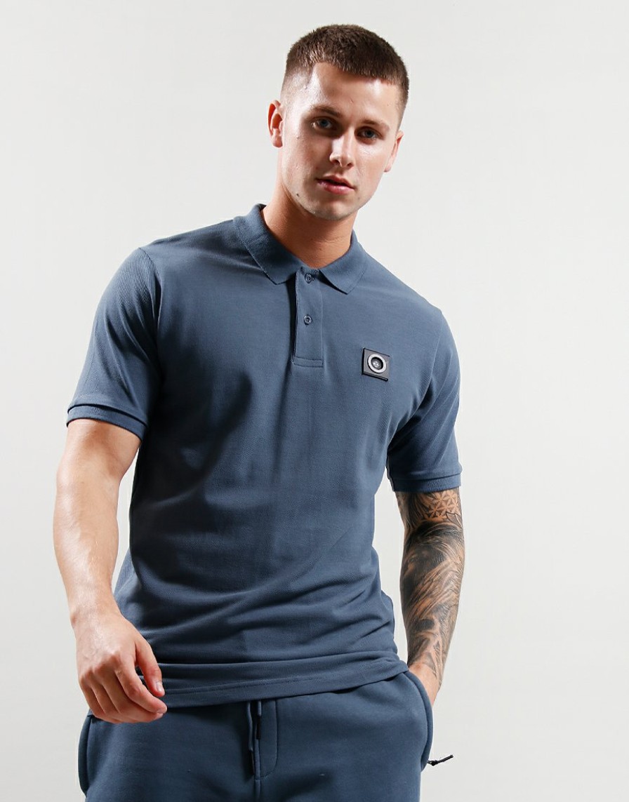 Polo Shirts Marshall Artist | Siren Short Sleeve Polo Shirt // Slate Blue