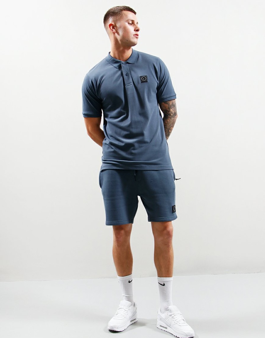 Polo Shirts Marshall Artist | Siren Short Sleeve Polo Shirt // Slate Blue