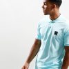 Polo Shirts Marshall Artist | Siren Short Sleeve Polo Shirt // Cyan