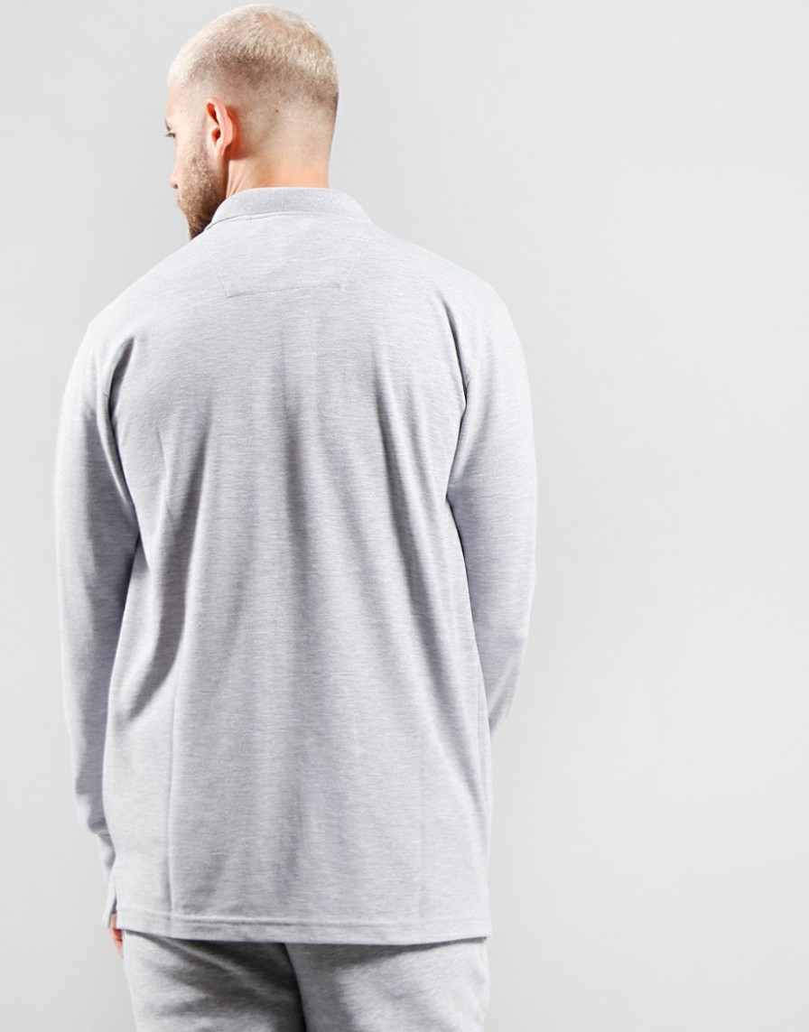 Polo Shirts Marshall Artist | Long Sleeve Siren Polo Shirt // Grey Marl