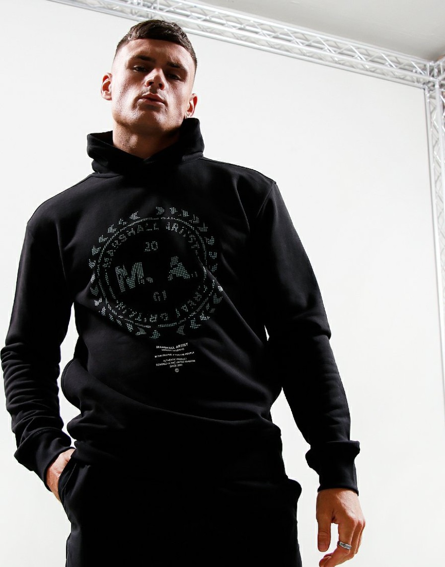 Sweats Marshall Artist | Pixelated Siren Logo Hoodie // Black