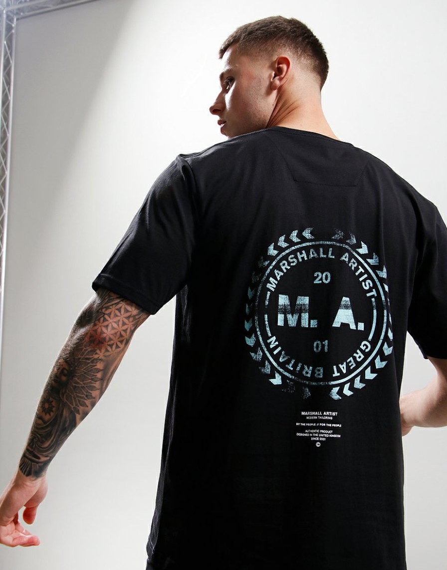 T-Shirts Marshall Artist | Distressed Logo T-Shirt // Black