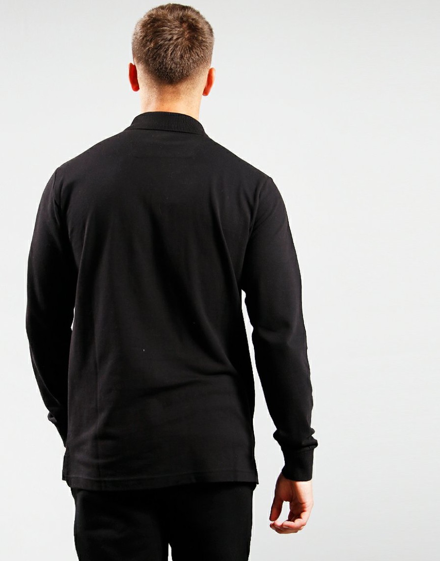 Polo Shirts Marshall Artist | Long Sleeve Siren Polo Shirt // Black