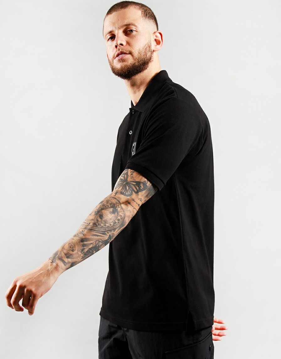 Polo Shirts Marshall Artist | Short Sleeve Siren Polo Shirt // Black