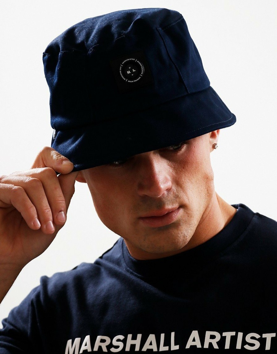 Accessories Marshall Artist | Siren Washed Cotton Bucket Hat // Navy