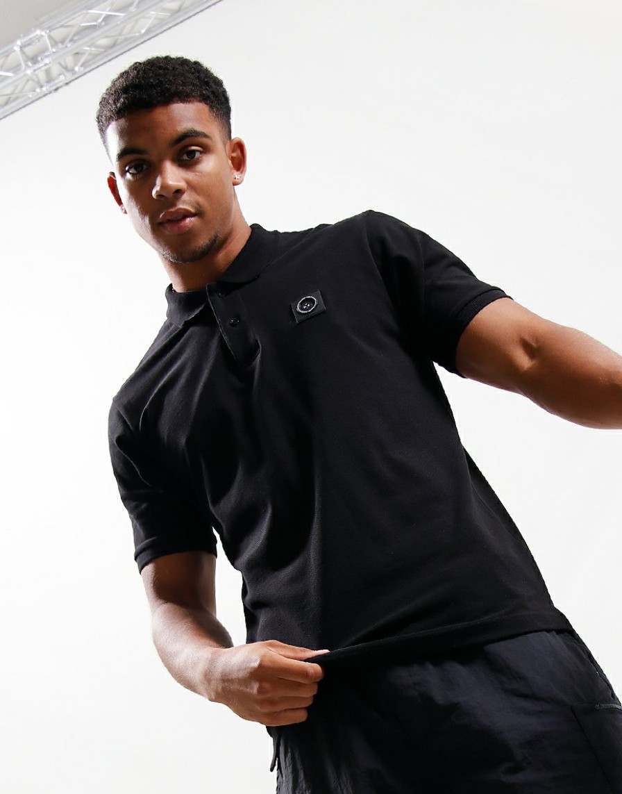 Polo Shirts Marshall Artist | Siren Short Sleeve Polo Shirt // Black