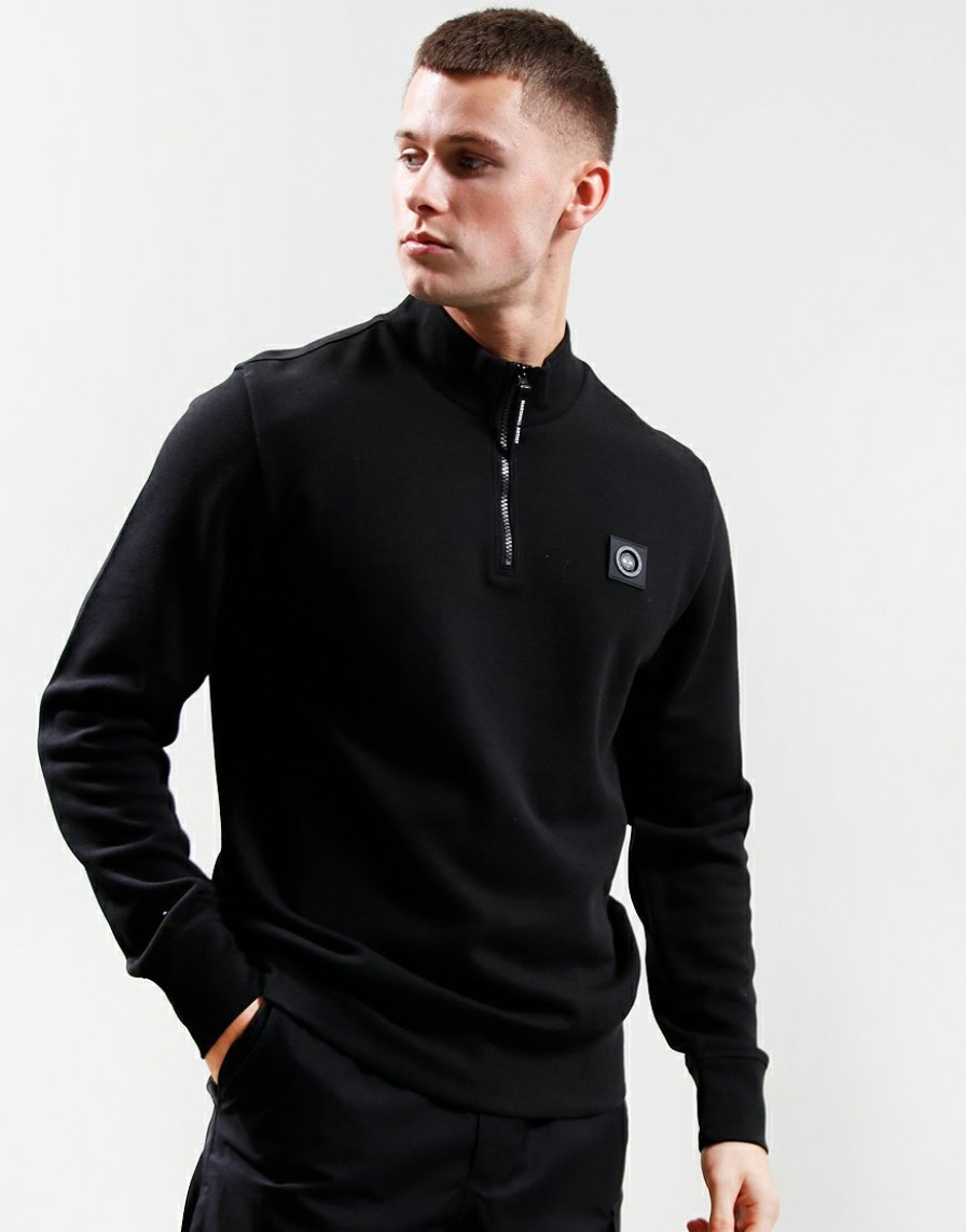 Sweats Marshall Artist | Siren Pique 1/4 Zip Sweat // Black