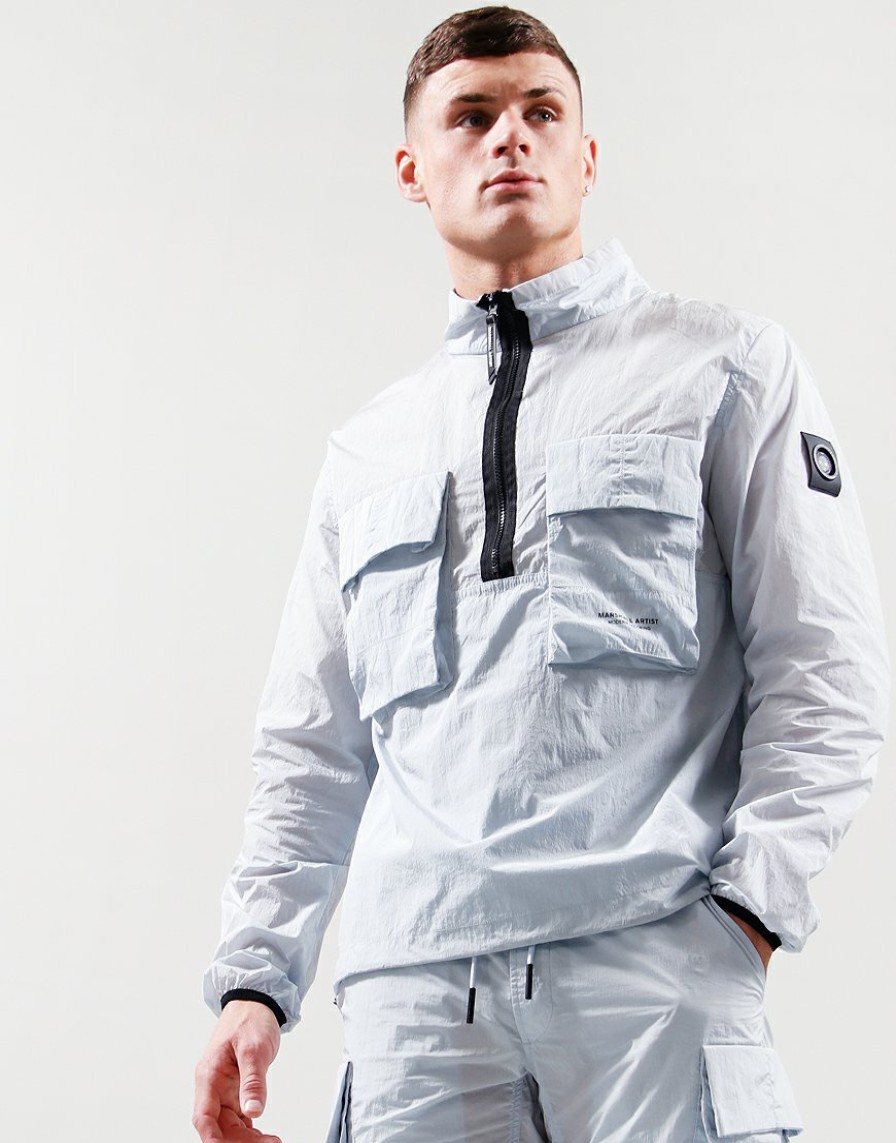 Overshirts Marshall Artist | Krinkle Nylon 1/4 Zip Overshirt // Dolphin Grey